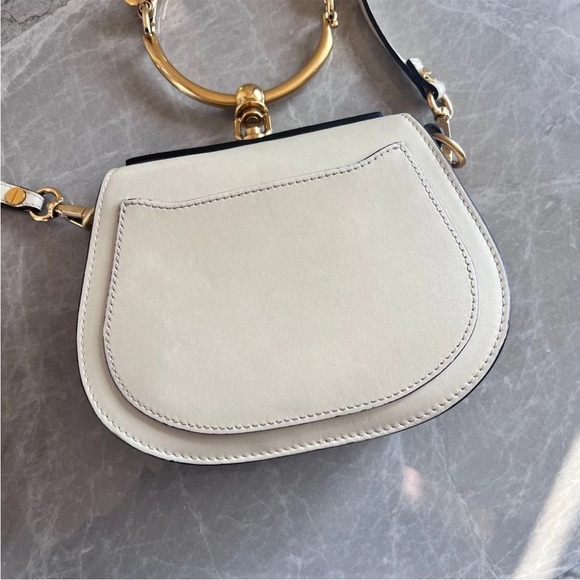 Chloe Cream and Gold Crossbody Bag - Picture 7 of 12